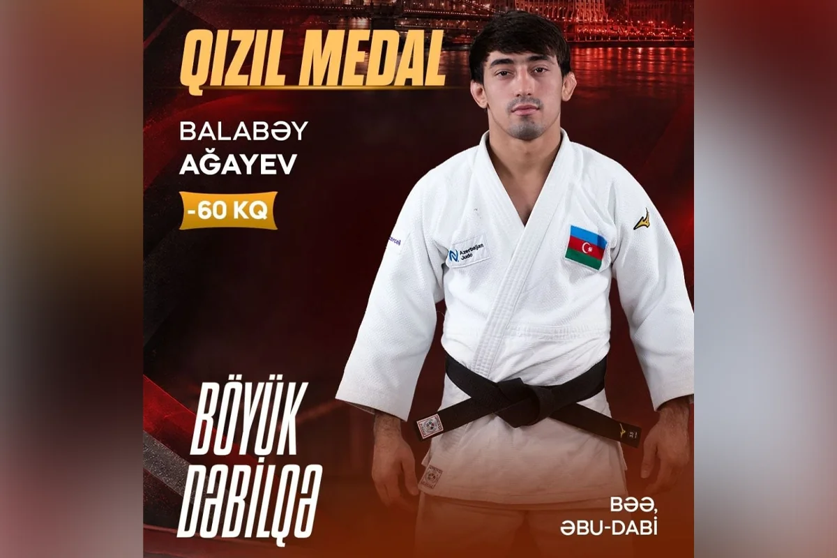 "Böyük Dəbilqə": Azərbaycan cüdoçusu Balabəy Ağayev qızıl medal qazanıb