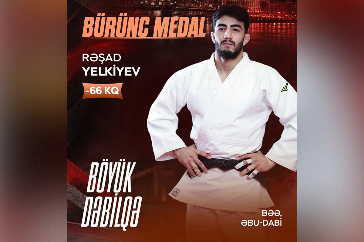 Azərbaycan cüdoçusu Rəşad Yelkiyev "Böyük Dəbilqə" turnirində bürünc medala sahib çıxıb